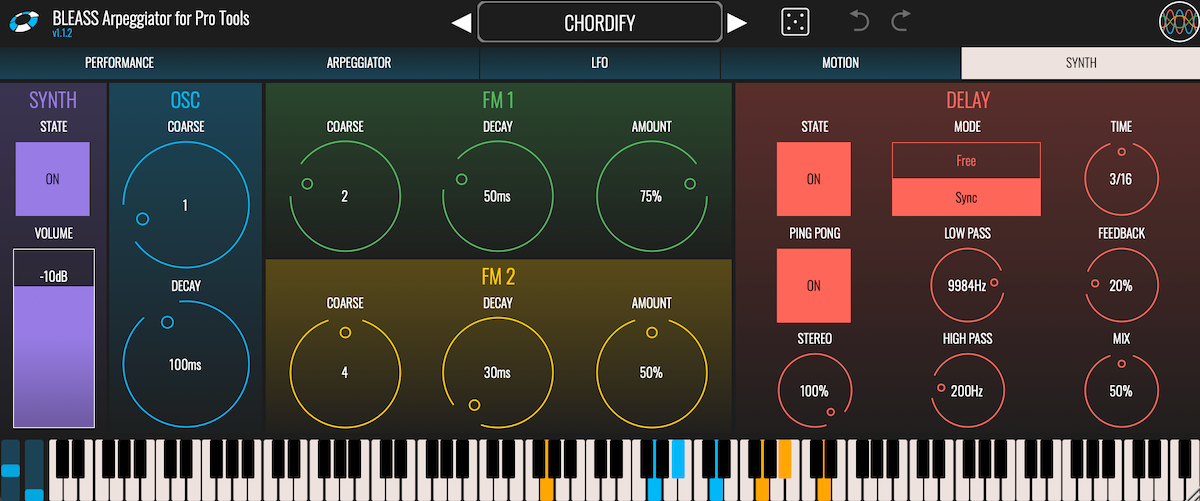 BLEASS Arpeggiator FMシンセ