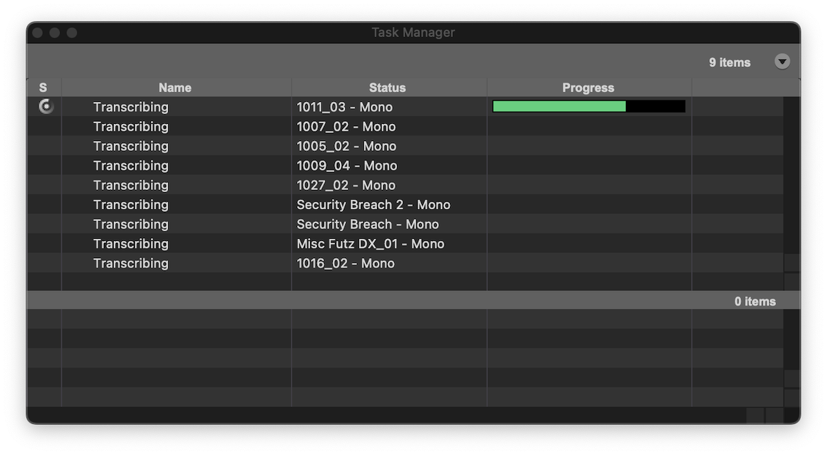 Pro Toolsの Speech-to-Text変換分析