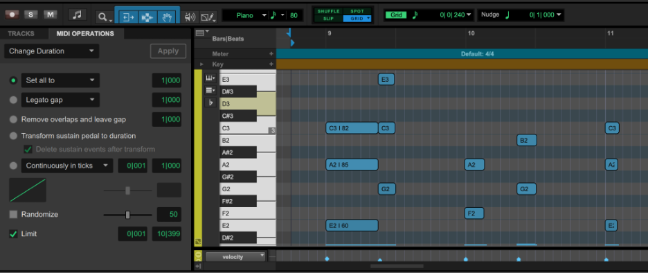 Pro Toolsの MIDI操作